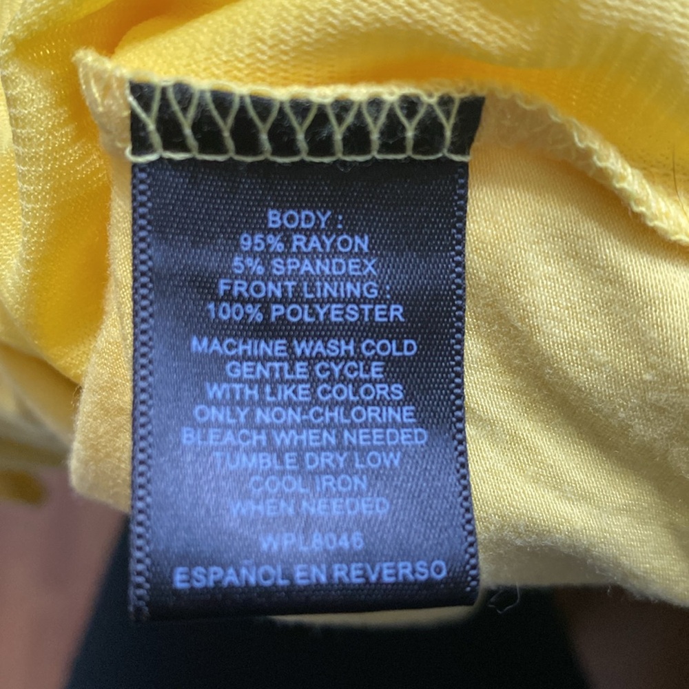 “5/$20” inc international concepts spring yellow sleeveless shirt size XL - Picture 5 of 5